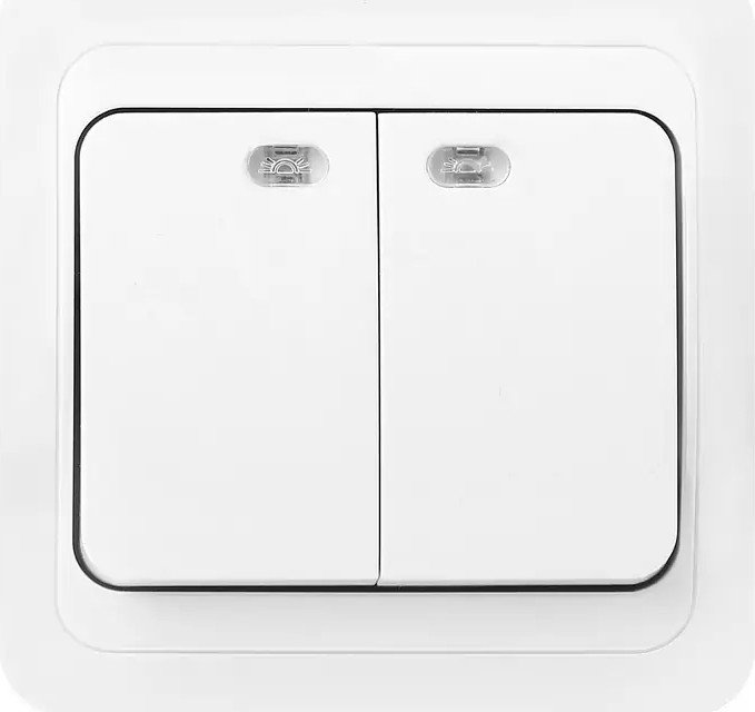 Выключатель SmartBuy SBE-02w-10-SW2-1