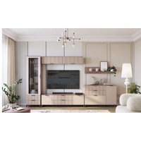 Комод MLK Тоскана с 2 дв. и 2 ящ. (дуб табачный/бисквит)