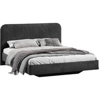 Кровать Трия Тиффани Тип 1 180x200 (микровелюр Wellmart Graphite)