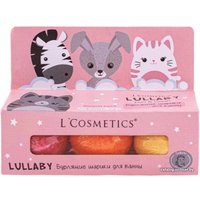 Бомбочка для ванны детская L'Cosmetics Lullaby 3x55 г (розовый)