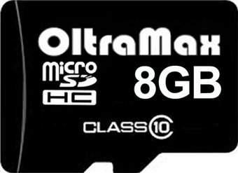 Карта памяти OltraMax microSDHC Class 10 8GB