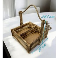 Ящик Florbox Деревянный для подарка 24.5x27x27 см (обжиг)