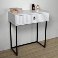 Туалетный столик без зеркала Shtabe Royal 5115 эко (белый/черный/р.черная)