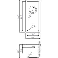 Кухонная мойка Omoikiri Taki 20-U/IF-IN