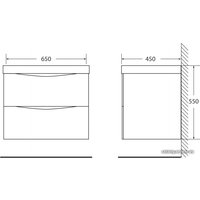  BelBagno Тумба под умывальник Marino-650-2C-SO-RN-P (rovere nature)