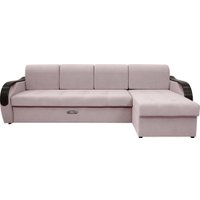 Угловой диван Сириус Лидер-6 с оттоманкой НПБ 300x165 (Eva 12 велюр светло-бежевый)