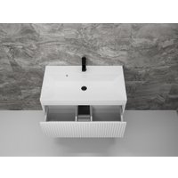  Symbolite Тумба под умывальник Стокгольм 80 Classic Push 2 ящика + Andrea Classic 80x45x15.4 (подвесная, белый рифленый софт) в Барановичах