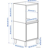 Тумба Ikea Экет 194.436.15 (белый/светло-зеленый/дерево)