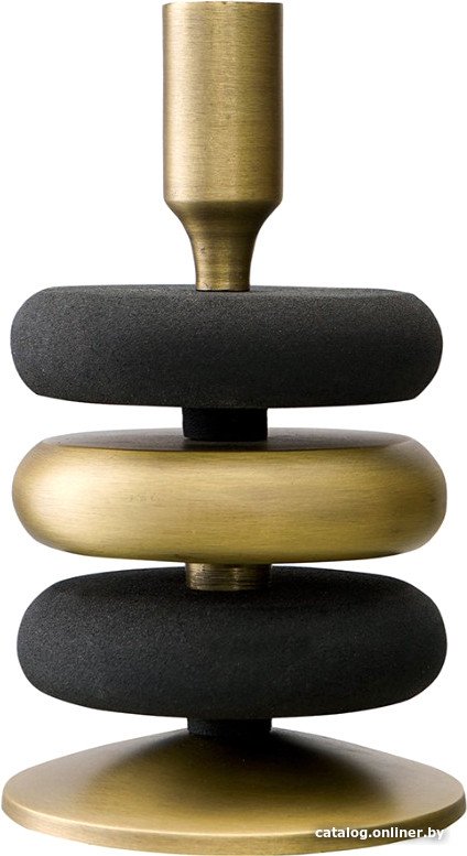 Подсвечник Bergenson Bjorn Stone BB0000194 (черный/античная латунь)