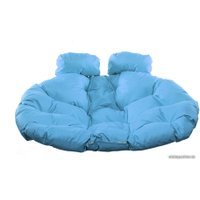 Подвесное кресло M-Group Для двоих 11450303 (серый ротанг/голубая подушка)