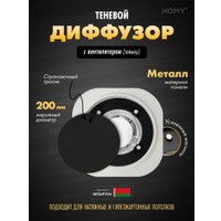 Вентиляционная решетка HOMY AIR круглый A125BT d200 (черная)