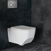 Унитаз подвесной Roxen Boro One Rimless 6 в 1 StounFix Dual Fresh 632475 (оружейная сталь/металл)