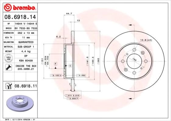 

Brembo 08691811