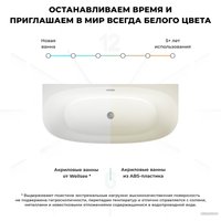 Ванна Wellsee Belle Spa 2.0 160x75 235801003 (пристенная ванна белый глянец, экран, ножки, сифон-автомат матовый черный)