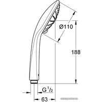 Душевая лейка Grohe Euphoria 110 Massage 27221001