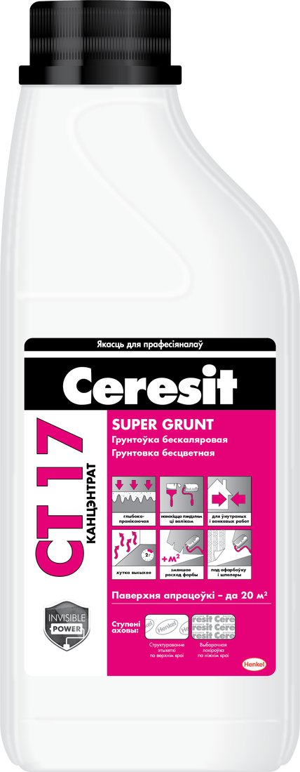 

Акриловая грунтовка Ceresit CT 17 SuperGrunt 1 л