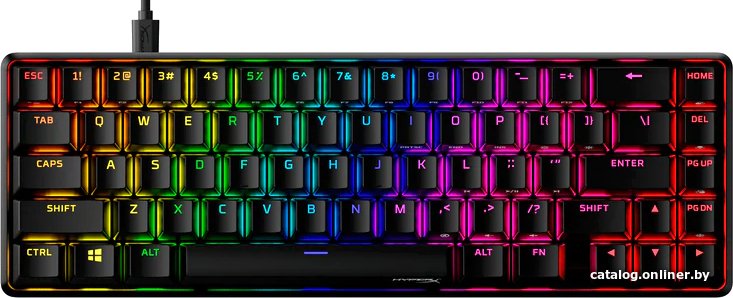 Клавиатура HyperX Alloy Origins 65 (HyperX Aqua, нет кириллицы)