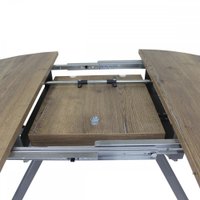 Кухонный стол Виста Оттава 100x100/145 (дуб олово/муар графит)