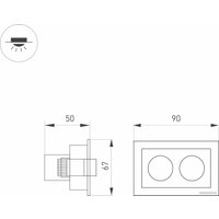 Точечный светильник Arlight MS-ORIENT-BUILT-TURN-TC-S67x90-5W Warm3000 034876