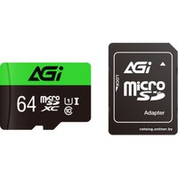 Карта памяти AGI TF138 microSDXC AGI064GU1TF138 64GB (с адаптером)