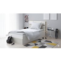 Кровать PROxSON Milton с ПМ 90x190 (белый/дуб шамони светлый 124)