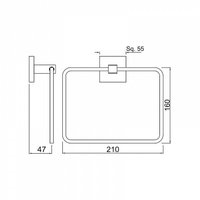 Держатель для полотенца Jaquar AKP-CHR-35721P