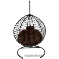 Подвесное кресло Craftmebel Кокон Капля Премиум (коричневый/графит) в Гомеле