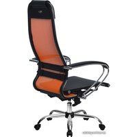 Офисное кресло Metta SU-1-BK Комплект 4, Ch ов/сечен (пластиковые ролики, оранжевый)