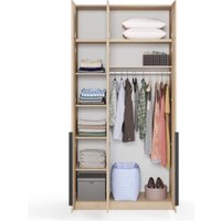 Шкаф распашной Soma Lord Black 3-х створчатый 120x240 (дуб сонома)