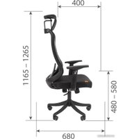 Офисное кресло CHAIRMAN CH563 (черный пластик/черный)