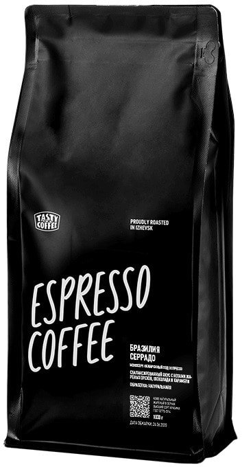 

Кофе Tasty coffee Бразилия Серрадо в зернах 1 кг