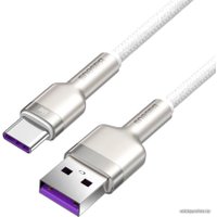 Кабель Baseus Cafule Series Metal Data Cable USB Type-A - Type-C 66W CAKF000102 (1 м, белый)