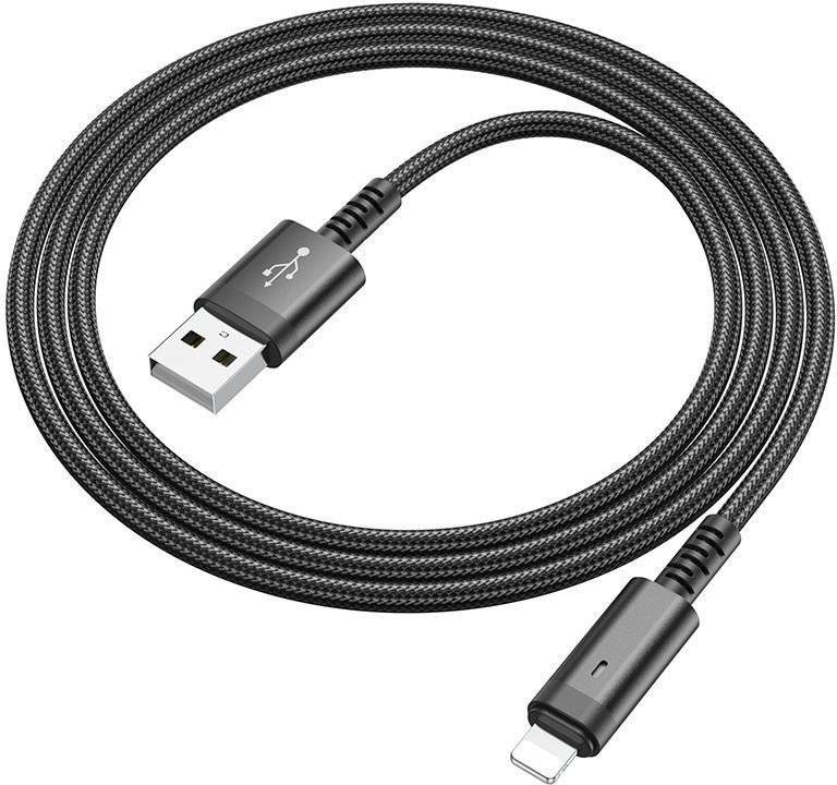 

Кабель Borofone BU38 USB Type-A - Lightning (1.2 м, черный)