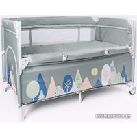 Манеж-кровать Amarobaby Transform Mountains AMARO-26TrM/13 (зеленый)
