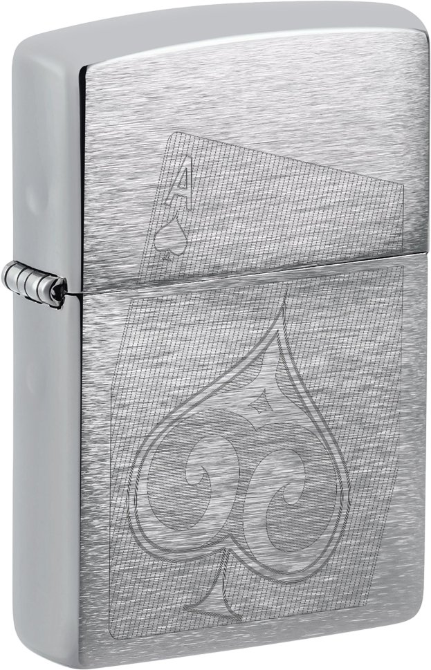 

Зажигалка Zippo Brushed Chrome Ace of Spades 29685