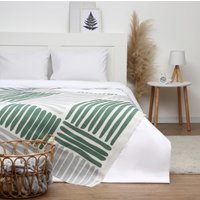 Плед Этель Lines 10398557 (130x180, зеленый/серый)