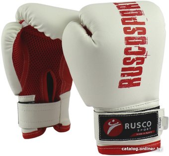 Тренировочные перчатки Rusco Sport 8 oz (белый/красный)