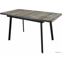 Кухонный стол Гальваник ПГ-46 120-150x80 (дуб галифакс пасадена/эмаль черный муар)