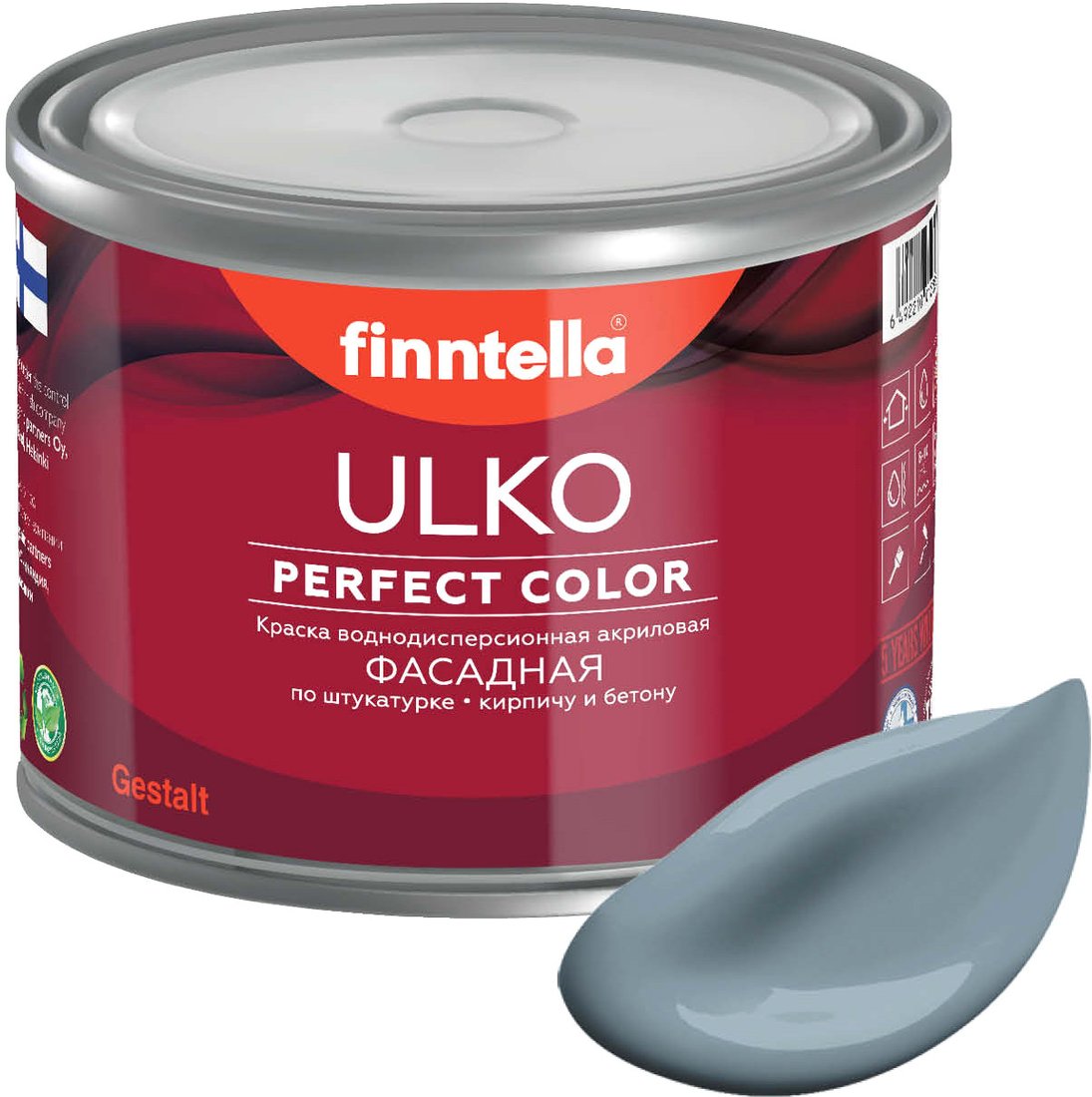 

Краска Finntella Ulko Harmaa F-05-1-3-FL005 2.7 л (серо-голубой)