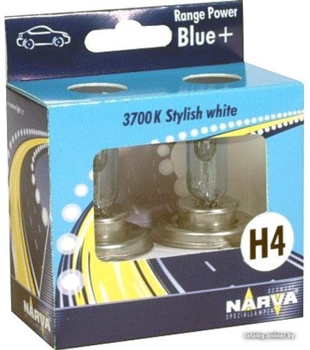 Галогенная лампа Narva H4 Range Power Blue+ 2шт [48677RPB]