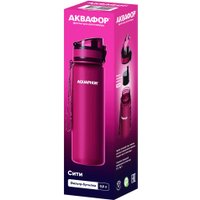 Бутылка для воды АКВАФОР Сити 500 мл (рубиновый)