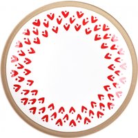 Блюдо AksHome Love Print 21.5x2.8 (красный)