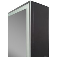 Континент Шкаф с зеркалом Mirror Box Black Led 60х80