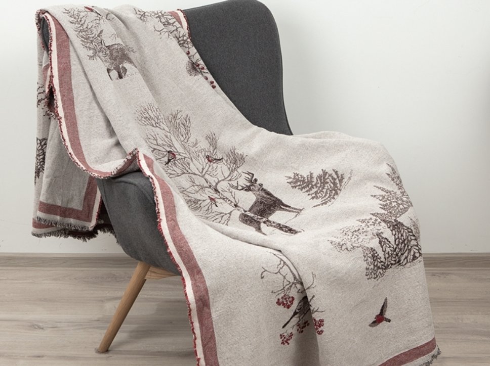 

Плед Беларускі лён 125x195 23С25-ШР/у./р. (1 Зимний лес/сорт1)