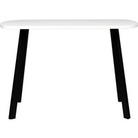 Кухонный стол ВВР Пластиковый (мрамор марквина белый/белый/черный профиль 110/70)