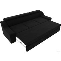Диван Лига диванов Линдос (микровельвет, черный)