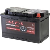 Автомобильный аккумулятор ALFA AGM R+ (80 А·ч)