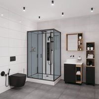 Душевая кабина Niagara NG-6912-01GQL BLACK 120x80x210 (тонированное стекло)