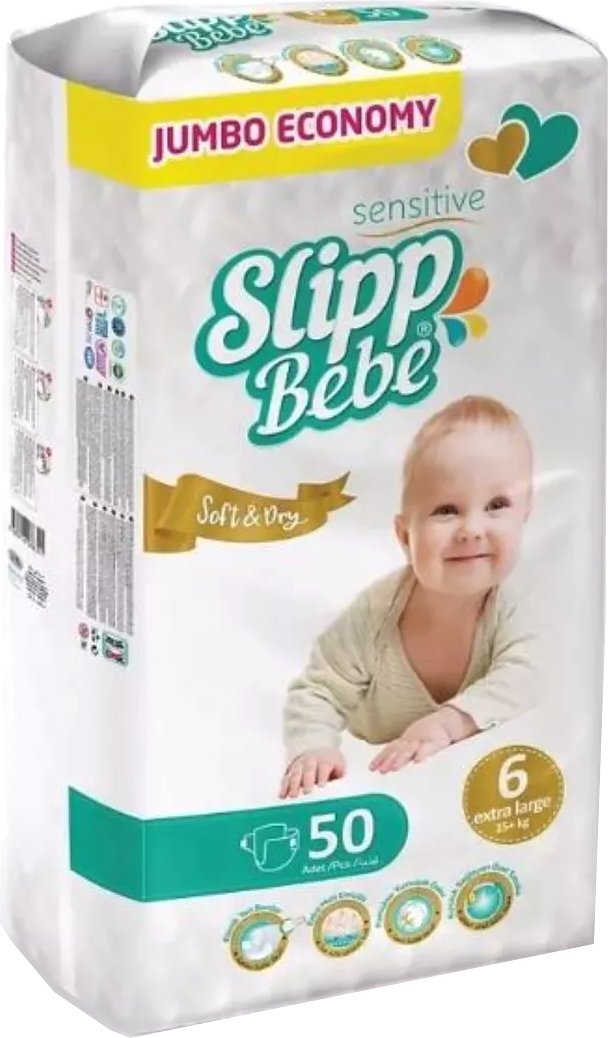 

Подгузники Slipp Bebe №6 15+ кг (50 шт)