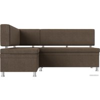 Угловой диван Лига диванов Стайл левый 114531L (рогожка коричневый)